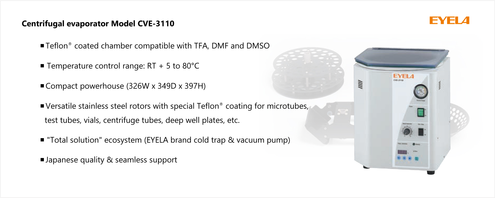 Centrifugal vacuum evaporators concentrators TFA DMF DMSO combinatorial chemistry
