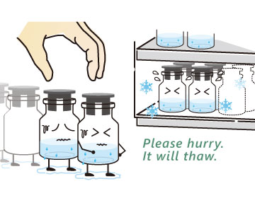 Stainless steel vats for vials + holders